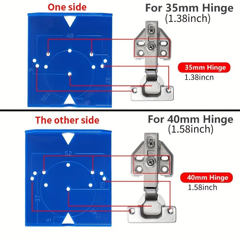 3pcs Hidden Hinge Clamp 35mm/40mm Cabinet Door Hinge Hole Locator Hinge Installation Template Woodworking Drill Bit Guide Rail