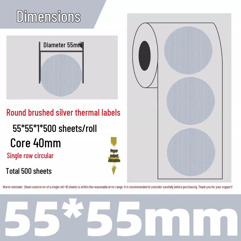 Silver Thermal Adhesive Printable Food Label