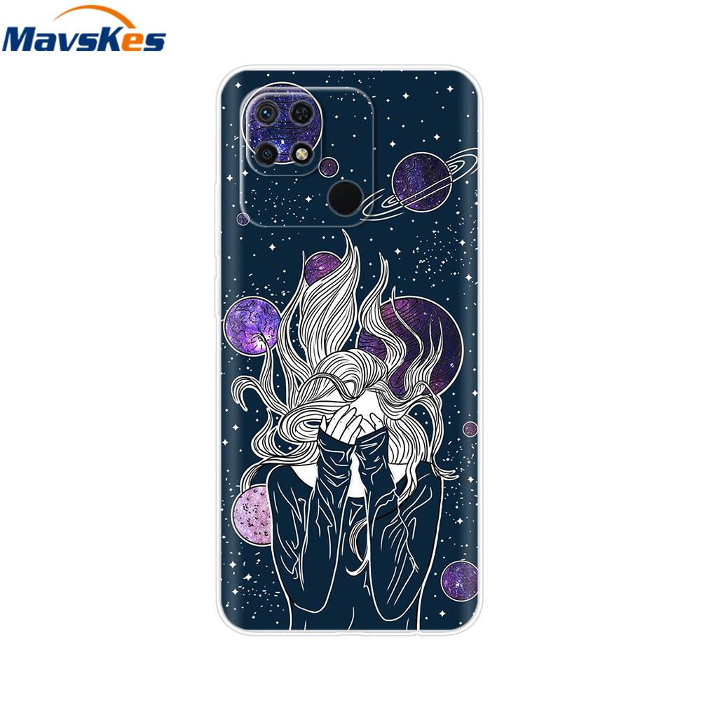 For Redmi 10C Case Clear Heart Flower Soft Silicon Phone Cover For Xiaomi Redmi 10C Coque redmi10C 10 C Fundas Bumper Shockproof