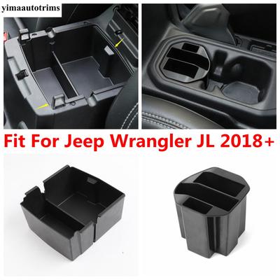 Středová loketní opěrka Úložný box Nádoba / Podnos na držák nápojů Příslušenství Sada interiéru Pro Jeep Wrangler JL 2018 -