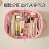 Large Capacity Travel Makeup Bag Set With Waterproof PVC Material Dual Compartment Handheld Cosmetic Organizer Women