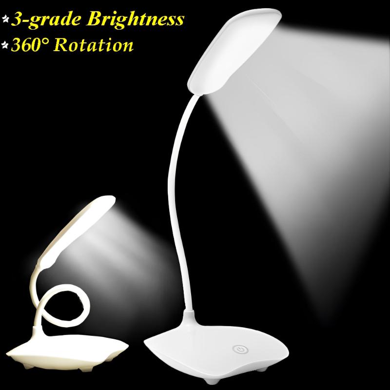 

LED Reading Lamp Dual Battery & Charging USB Touch Switch Desk LampsThree Grade Brightness Eye Protection Student Study