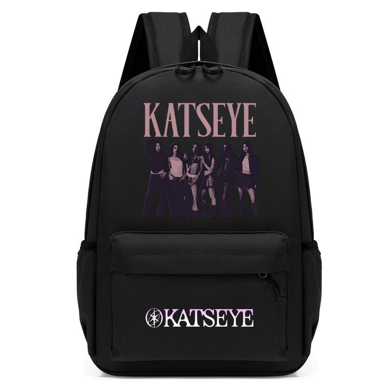 

60123-4 KATSEYE Printed Backpack Student Waterproof Bag For Children School Use
