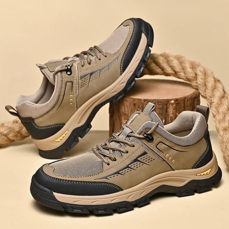 FashionMen Casual Shoes Genuine Leather Outdoor Comfortable High Quality Mens Shoes Cassis Anke Non-slip Fats Trend Climbing Shoes Man