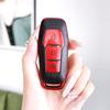 Shell Fob For Ford Fiesta Kuga MK3 4 Focus 3 4 ST Mustang F-150 Explorer Edge Mondeo 5 MK5 TPU Leather Car Key Case Cover Holder