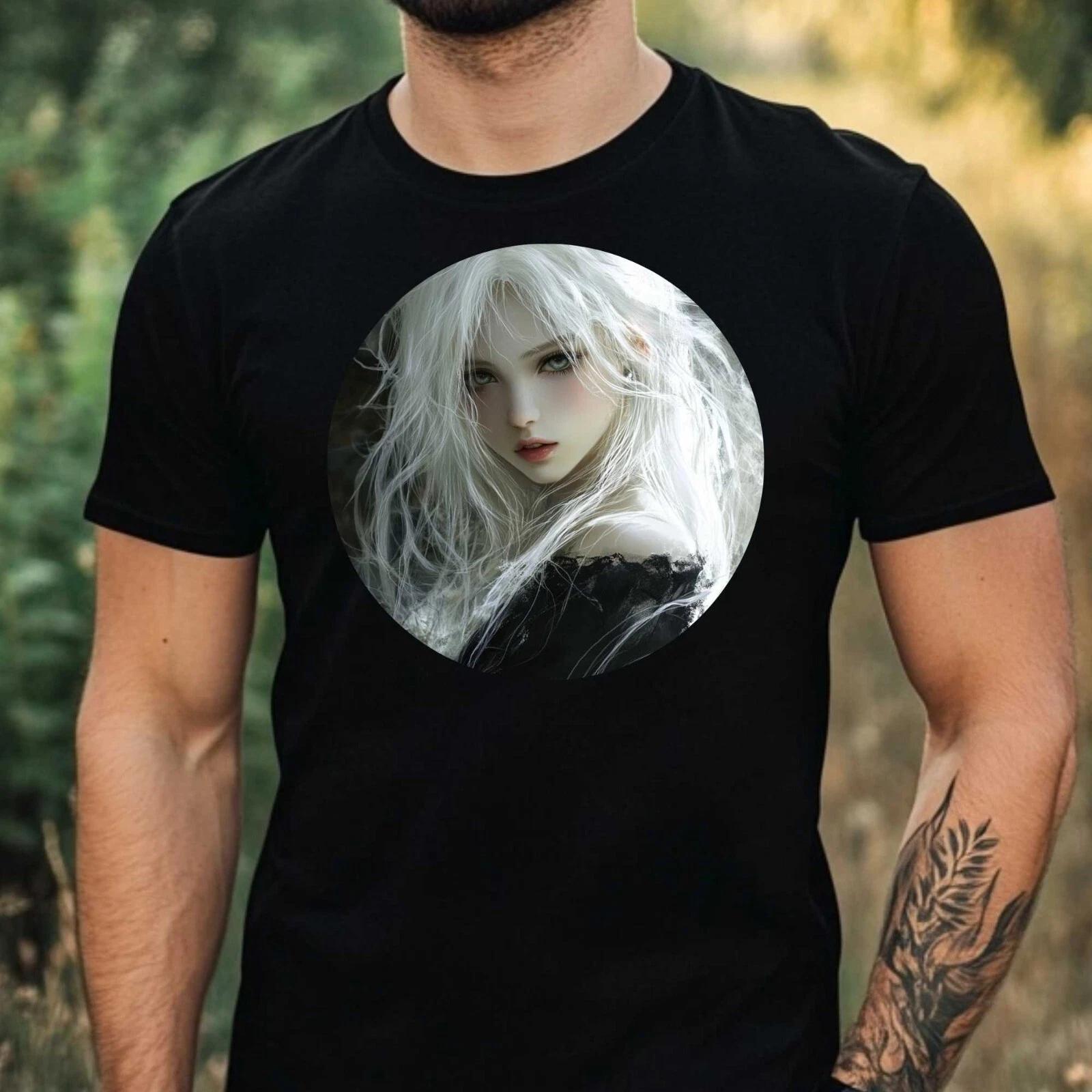 T-Shirt Herren Anime Girl Motiv Baumwolle Größe XS bis 5XL XXXL