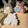 Rabbit Easter Letter Candle Silicone Mold Cute Rabbit Easter Gypsum Dropping Pendant Mold For Crafting Home Decor Diy Projects
