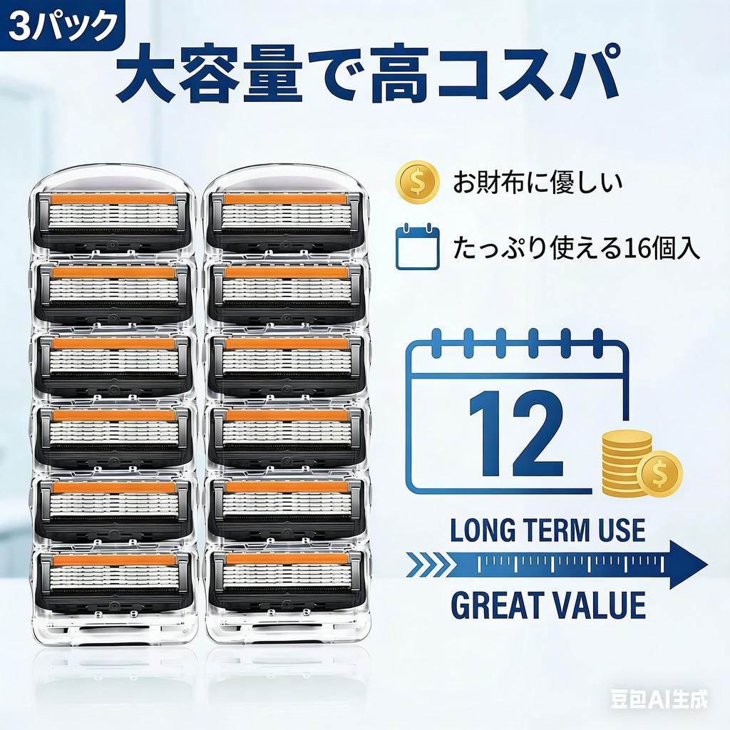 Gillette Compatible Razor ProGlide Electric Shaver Replacement for Beard Gillette ProGlide Fusion Blades, 12-Pack, Blades, 5-Blade, Shaving, (3)