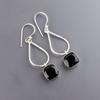 Black Onyx Gemstone 925 Sterling Silver Handmade Jewelry Earrings 1.90" For Gift EE-7-18
