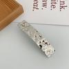 Korean Style Metal Alloy Geometric Square Oval Spring Clip Edge Design Concave and Convex Hair Accessories