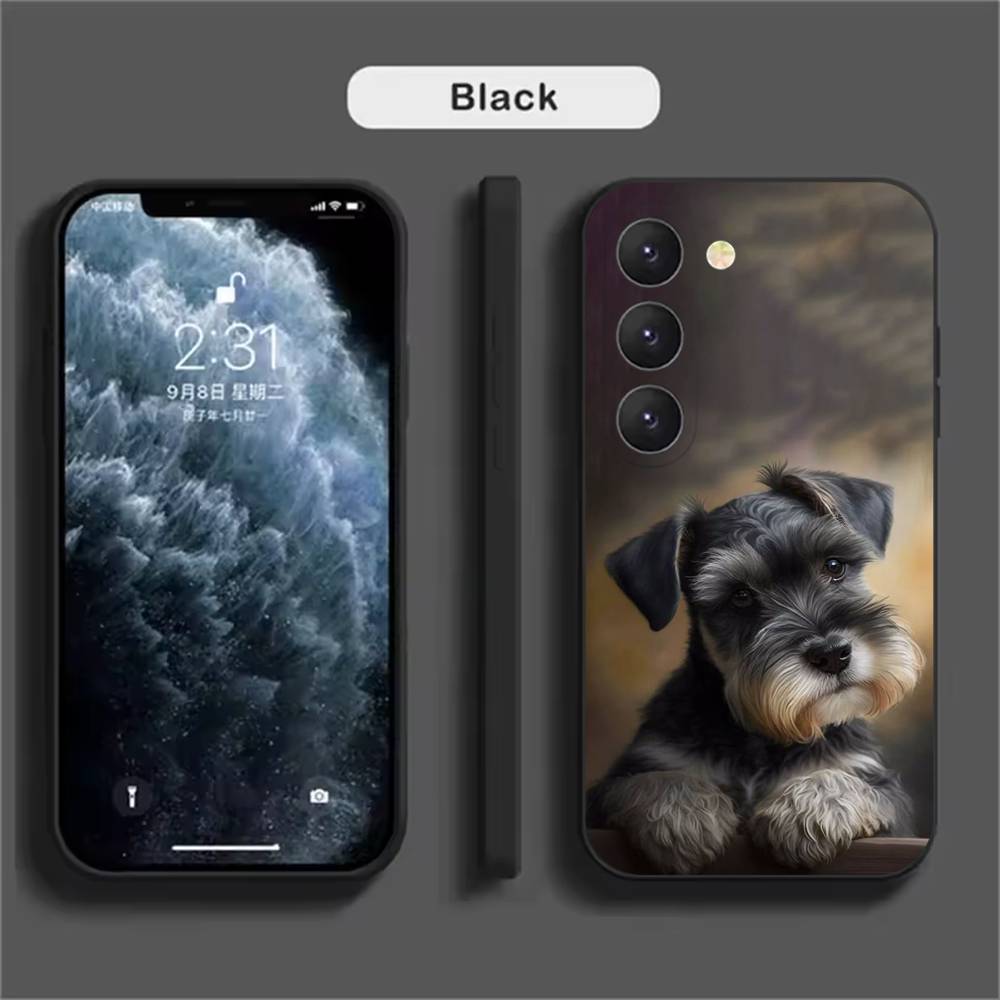 Cartoon Schnauzer Dog  Phone Case For Samsung Galaxy A52 A42 A32 A22 A12 A02S A72 A73 A51 A41 A31 A21S A71 A40 A30S A20S