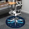 Elegant Dragonfly Office Carpet Chair Mats, Floral Home Decor, Office Carpet Gift for Living Room, Bedroom, Various Rooms1118027a