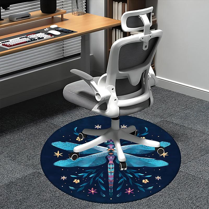 

Elegant Dragonfly Office Carpet Chair Mats, Floral Home Decor, Office Carpet Gift for Living Room, Bedroom, Various Rooms1118027a 80cm by 80cm