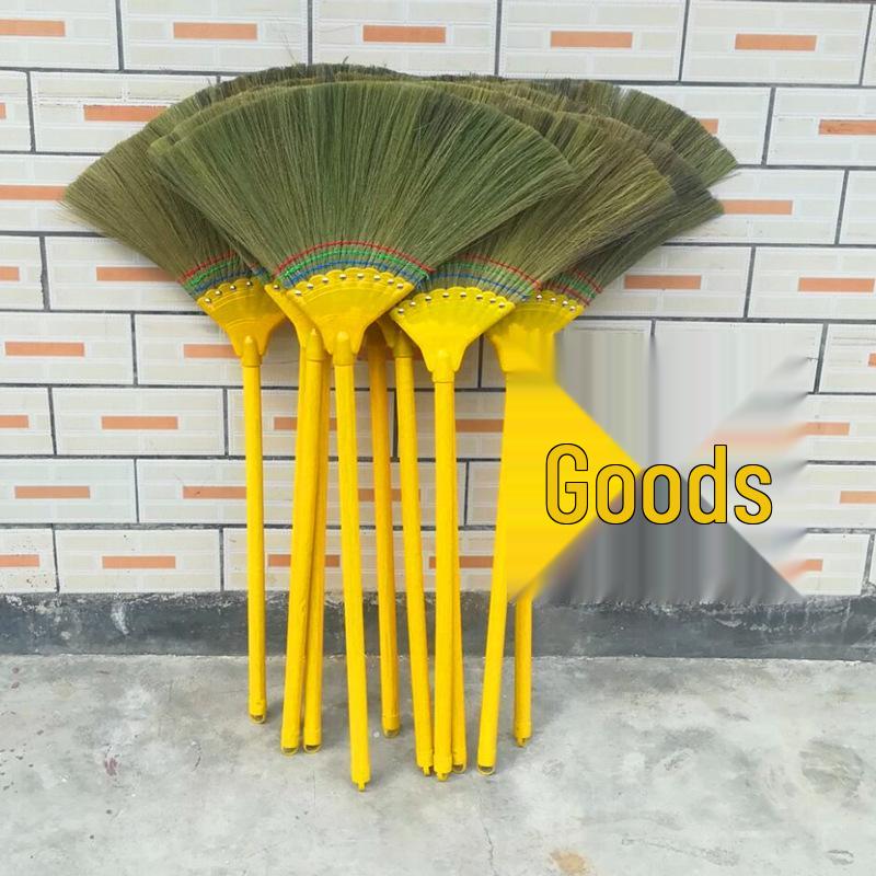 

Old-Fashioned Thickened Straw Broom with Dustpan for Outdoor Courtyard Big Broom Set - 1 Piece