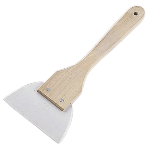M.T. Torimatsu Wooden Handle Triangular Silicone Rubber Spatula with Long Handle, Extra Large, 1049203