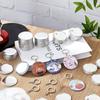 100Pcs Keychain Button Badge Set, for Christmas Stocking Fillers, 58mm Metal Badge and Craft Keyrings Set