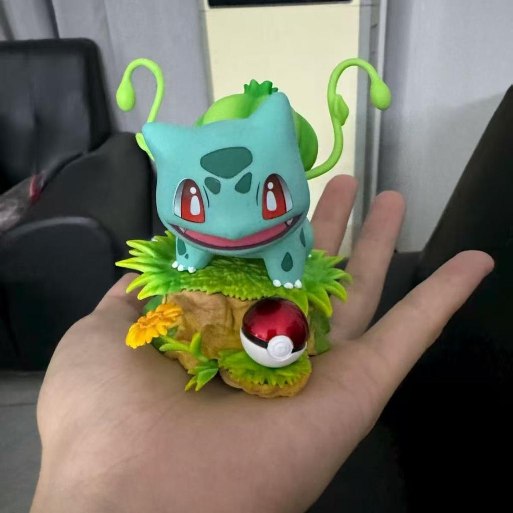 Pokmon Bulbasaur Gengar anime Family Grass Series Collection Can be given as a gift PVC Festival Cute pet Ball toys Durable Gift