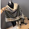 Early Autumn and Winter New Imitation Cashmere Scarf Tower Double-sided Warm Scarf Scarf