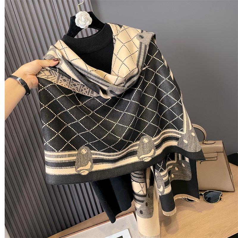 Early autumn and winter new imitation cashmere scarf tower double-sided warm scarf scarf