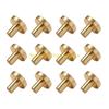 F26C Paket med 12 Guld Skåpsknoppar med Skruvmejsel Guld Byråknoppar set Elegant Mässingsfinish Låddraghandtag för Heminredning
