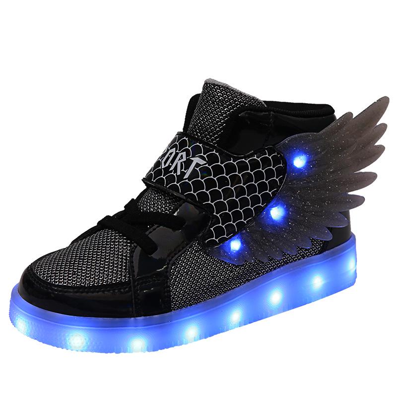 LED Light-Up Kids' Dance Shoes - 7-Color Flashing Sneakers for Boys & Girls, Ages 6-10