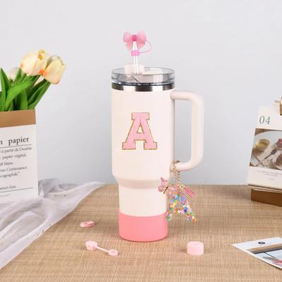 10pcs Cup Accessories Set for Stanley 30oz 40oz Tumbler Straw Cover Cap Boot Spill Proof Stopper Letter Keychain Charm Sticker