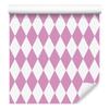 Harlequin Diamonds Wallpaper, White and Powder Pink, Powder Pink Background, 50x1000