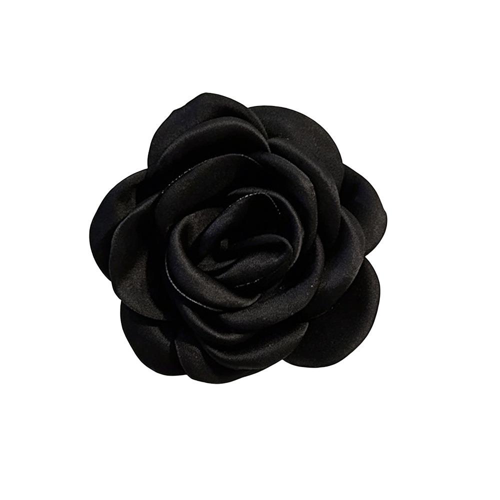 Black Satin Memorial Black Brooch Rose Badge Pin New Scarves Buckle Pin  Clothing Decoration чёрный