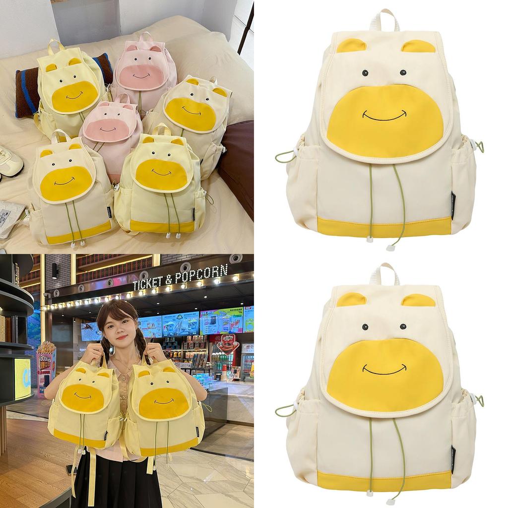 Style Cute Canvas Backpack With Zipper Closure And Internal Organizer For Daily Use