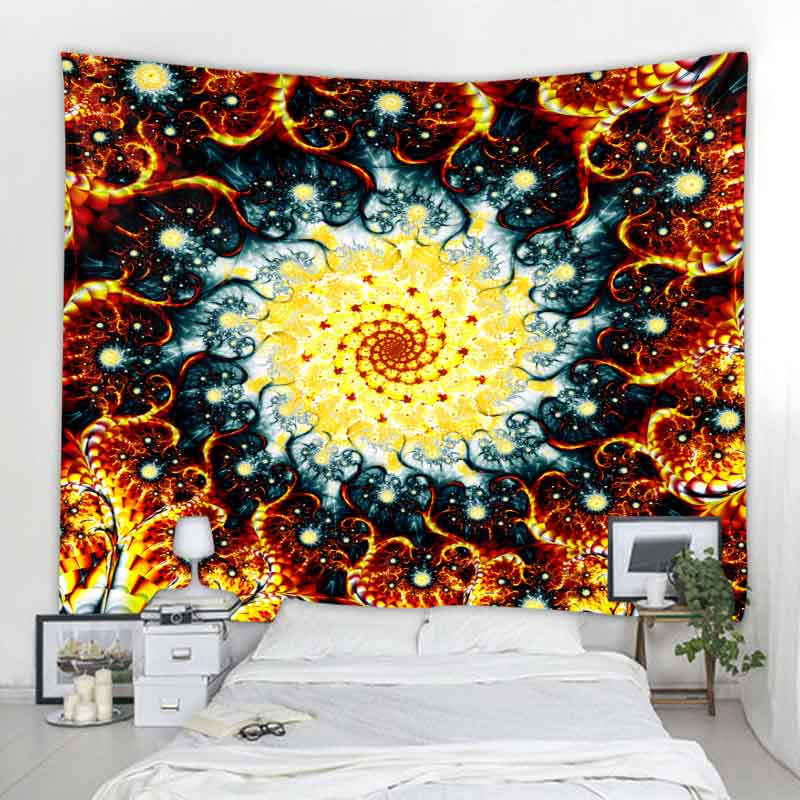 Indian mandala tapestry elephant wall hanging bohemian style decorative wall covering yoga mat aesthetics room decoration