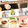 Stainless Steel Cake Mold Round Mold Pressure Plate With Push Piece Rustproof Baking Cake Rings Onigiri Bento Sushi Baking Tool