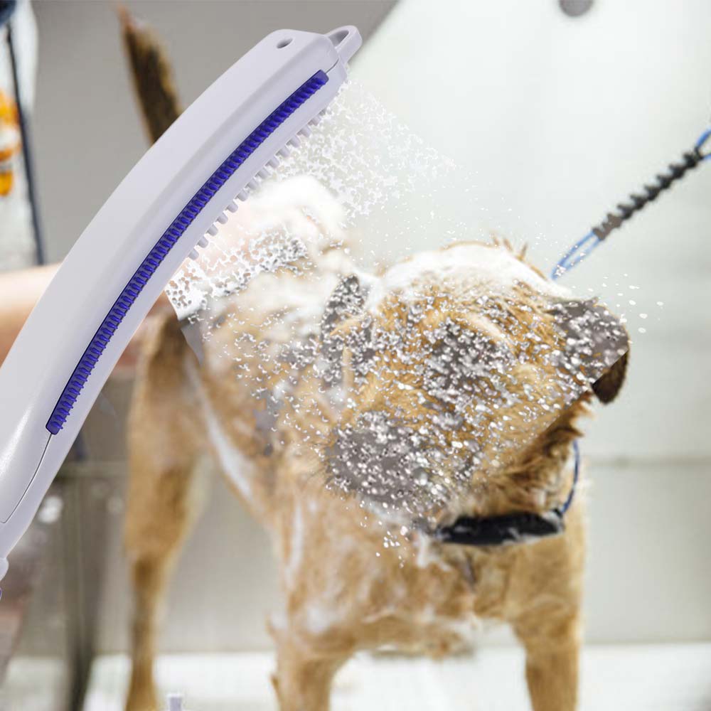 With Flex Hose Dog Shower Head Adjustable Plastic Dog Washing Sprayer Quick Connector Pet Bathing Sprayer Pet Cleaning Supplies