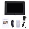7Inch 1024*600HD Digital Photo Picture Frame Alarm Clock Player Album Remote Control White