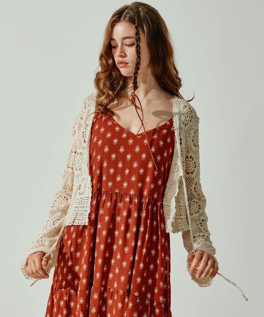 VIKINI VENDER Jamila Crochet Cover-Up Cardigan