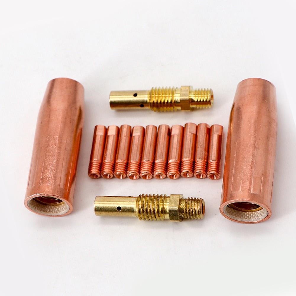 14pcs 0.035" MIG Welding for 100L Contact Tip Gas Diffuer Nozzle For M3