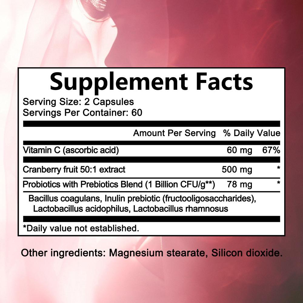 Probiotics, Prebiotics, Cranberry, 120 Capsules