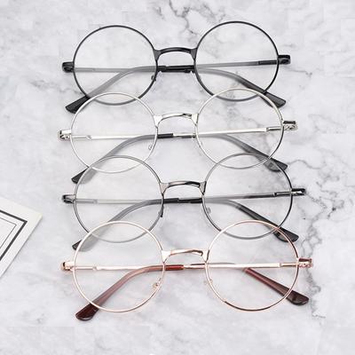 Fashion Metal Reading Glasses Retro Round Frame Eyewear Women Men Ultra Light Resin Eyeglasses Magnifying Vision Care +1.0~+4.0