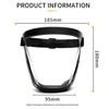 Anti-fog Full Face Shield Transparent Protection Face Mask with Filters Splash-proof WindProof Dust-proof Mask Safety Glasses