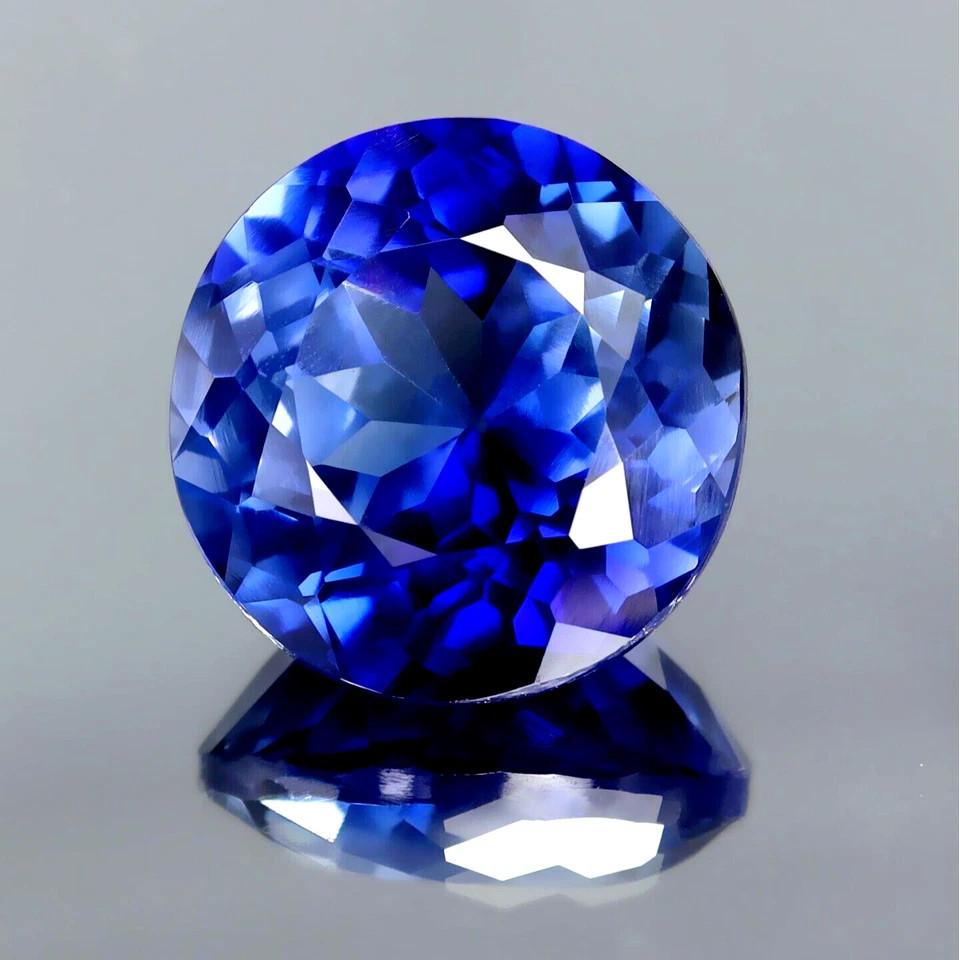 Natural Blue Sapphire Loose Gemstone 7 Ct Unique Round Cut September Birthstone for Gem Collections