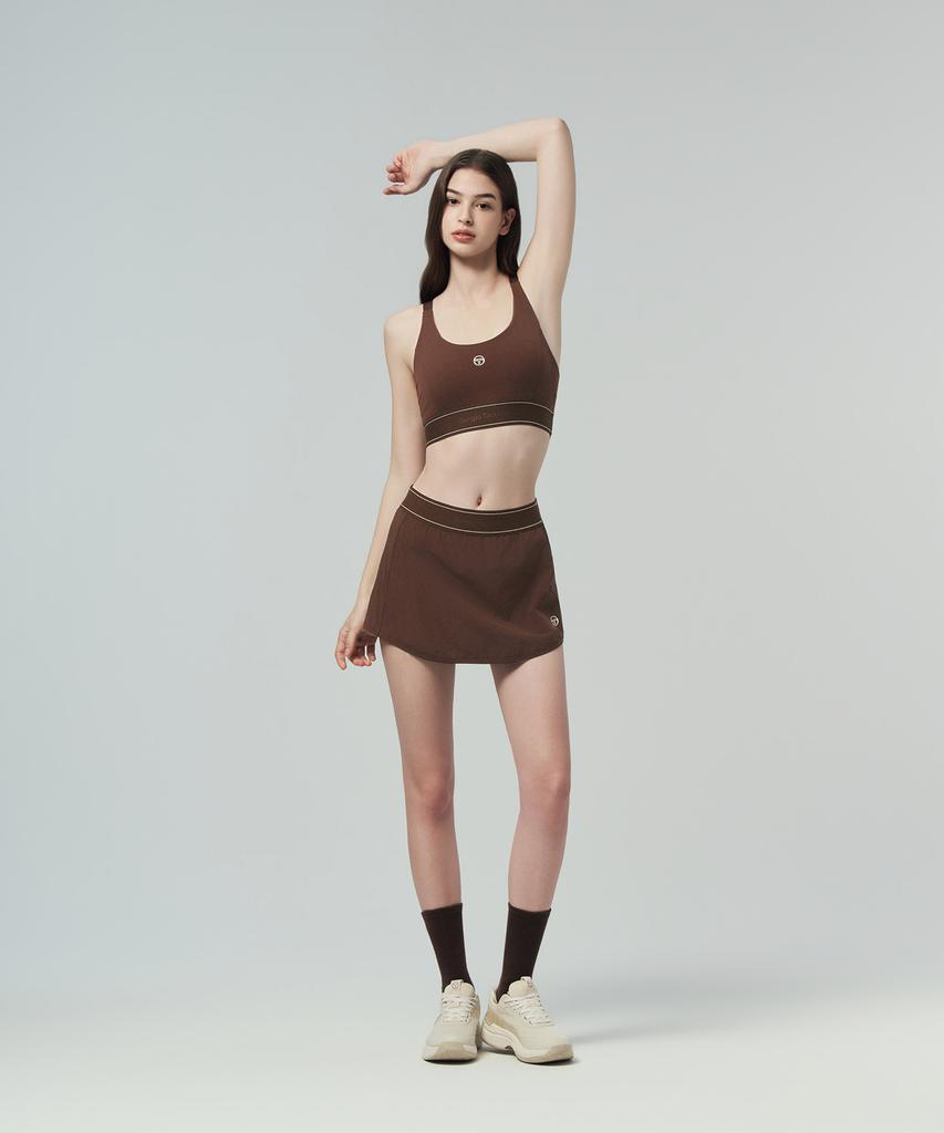SERGIO TACCHINI W Lightweight Woven Skirt (D.Brown)