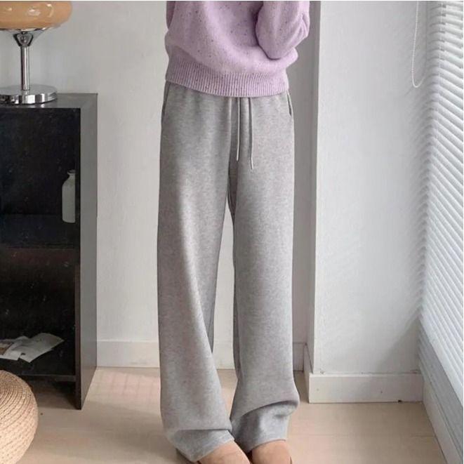 

Корейский шик осенний комплект из двух вещей: Фиолетовый худи и серые повседневные брюки S (80-100 jin)