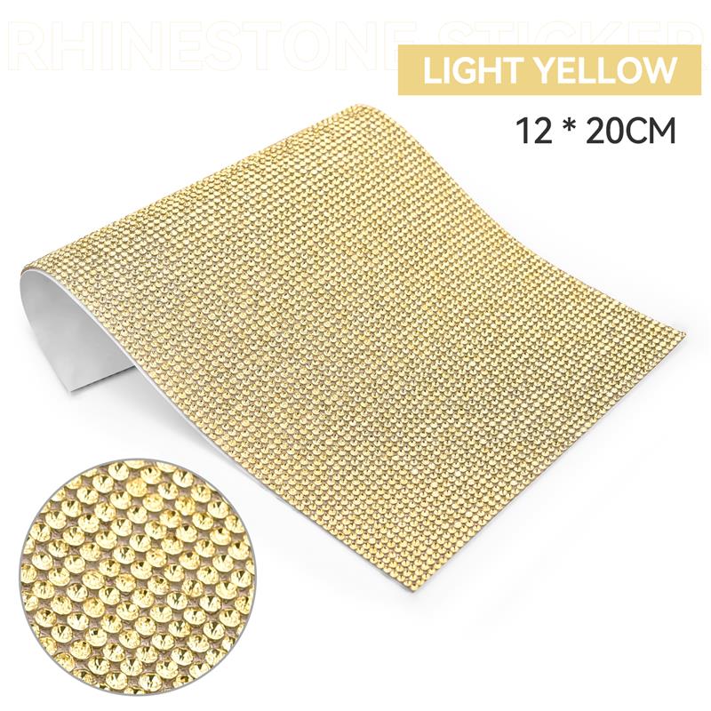 Self Adhesive Rhinestone Sticker Tape DIY Decoration 12x20cm Diamond Sticker For Arts Crafts DIY Car Phone Clothes Decoration