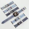 Für Apple Watch Series 10 42 mm/9 8 7 41 mm/SE (2023) SE (2022) SE 6 5 4 40mm/3 2 1 38mm Denim Uhrenarmband
