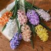Pink Artificial Hyacinth Flowers Floral Display Decorative Artificial Faux Plants Simulation Fake Silk Flower Flower Arrangement