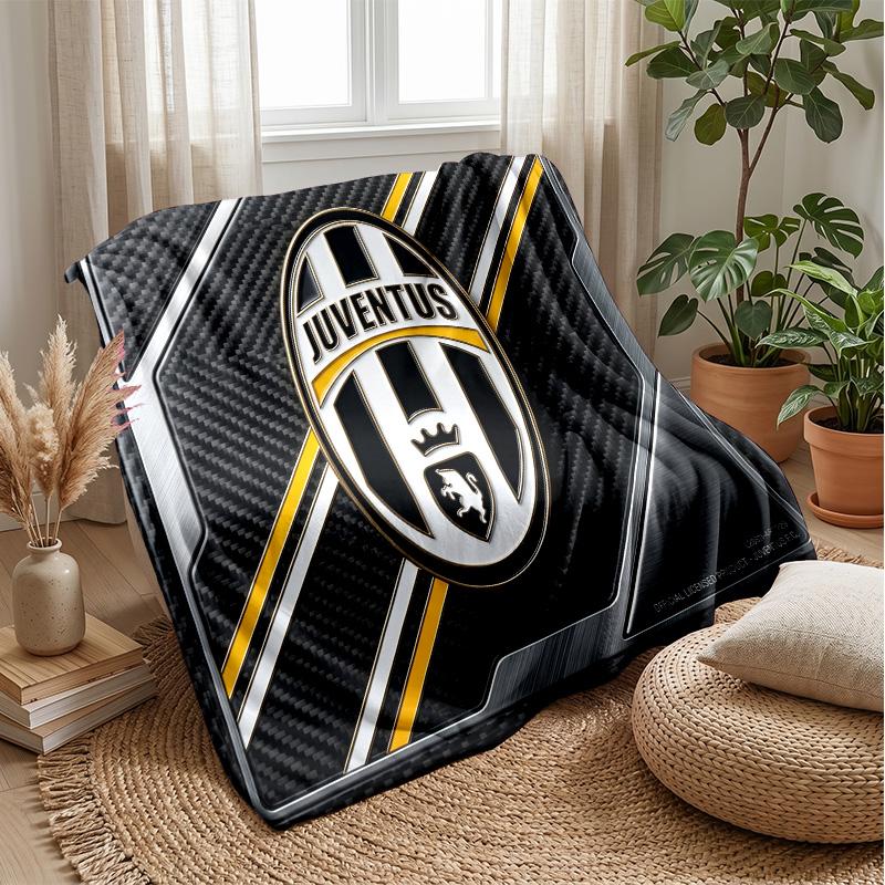 Juventus FC Theme blanket Soft Flannel Blanket Plush Throw Blanket Cozy Sofa Bed Blanket for Home Decor