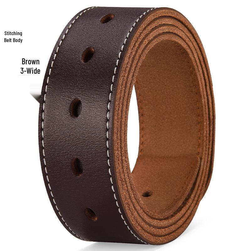 Herren Vintage Rindsleder Riemen Gürtel (Ohne Schnalle)
