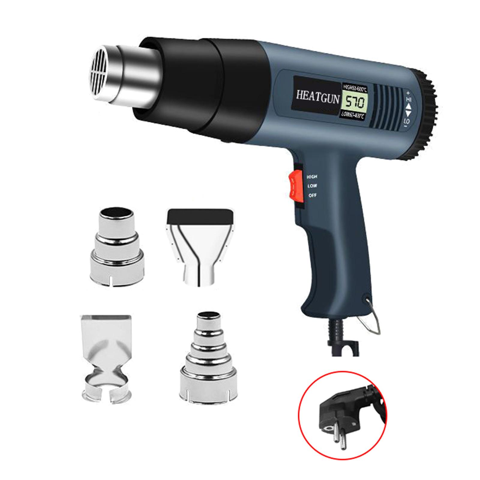 

Профессиональный комплект термофенов мощностью 2000 Вт с 2 температурными режимами и 4 насадками для поделок и удаления краски EU