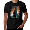 The Grey Wizard Arrives At The White Wizards Tower  Fantasy Tshirt Plus Size Summer Casual Tshirt