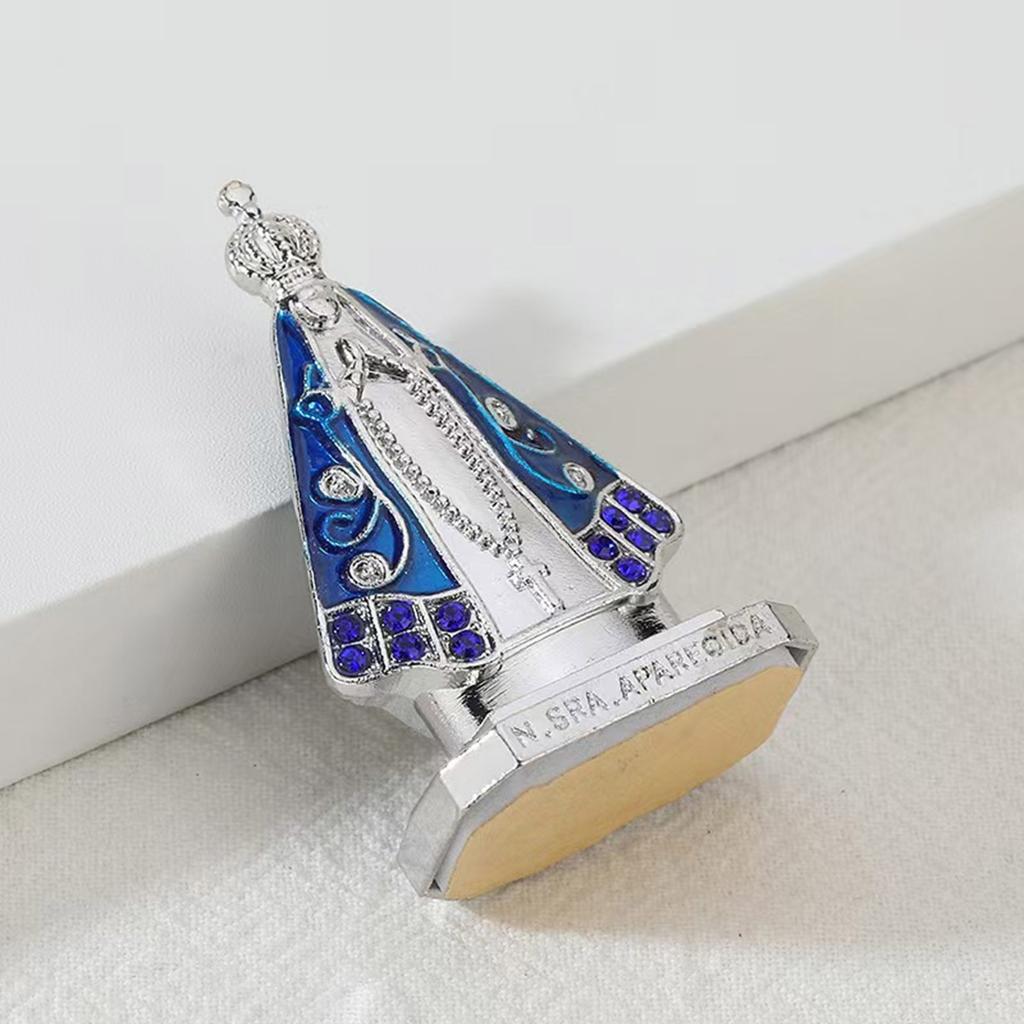 Alloy Spiritual Prayer Figurines Tabletop Ornament Nossa Senhora Aparecida Statue for Car Dashboard Home Decors Gift