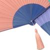 Nishikawa Shouroku Shoten Folding Summer with Fan Pink and Day Pop Summer Folding Fan Fan, Style, Case, Two-Color Bicolor, Women's, byCOLOR, Navy,